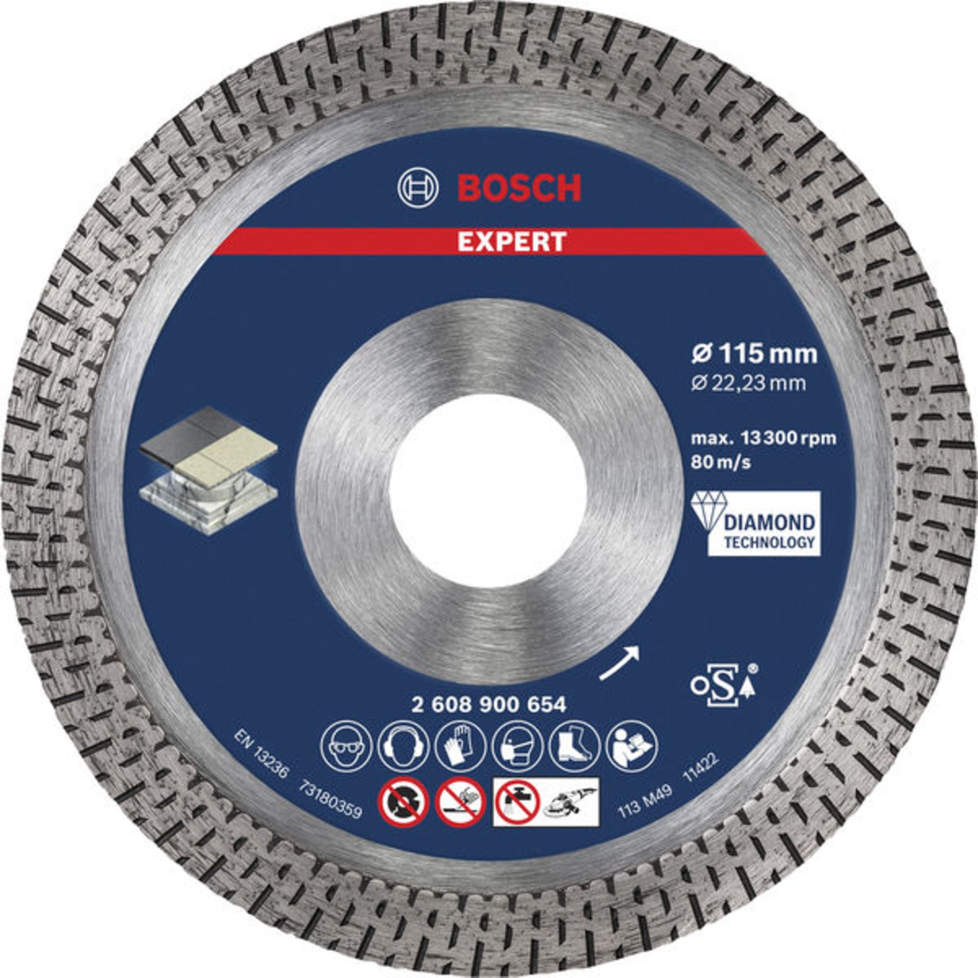 EXPERT Hard Ceramic Diamanttrennscheibe, 115x22,23 mm