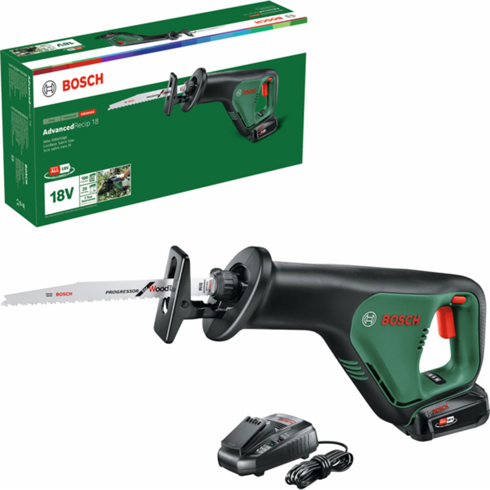 Akku-Säbelsäge AdvancedRecip 18,  1 x Akku PBA 18V 2.5Ah