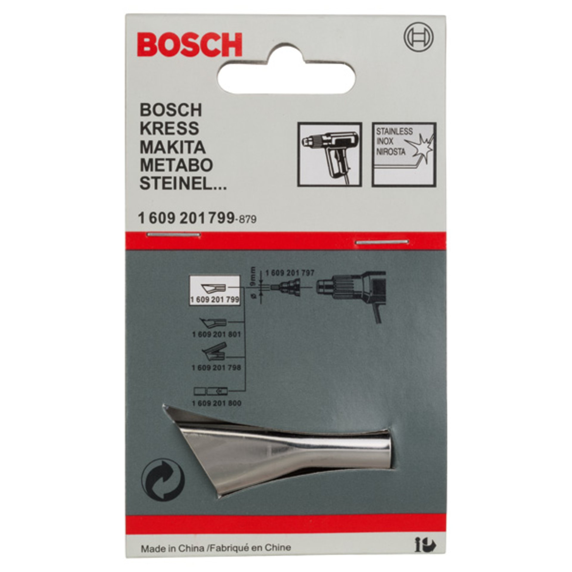 Schlitzdüse für Bosch-Heißluftgebläse mit Elektronik, 10 mm