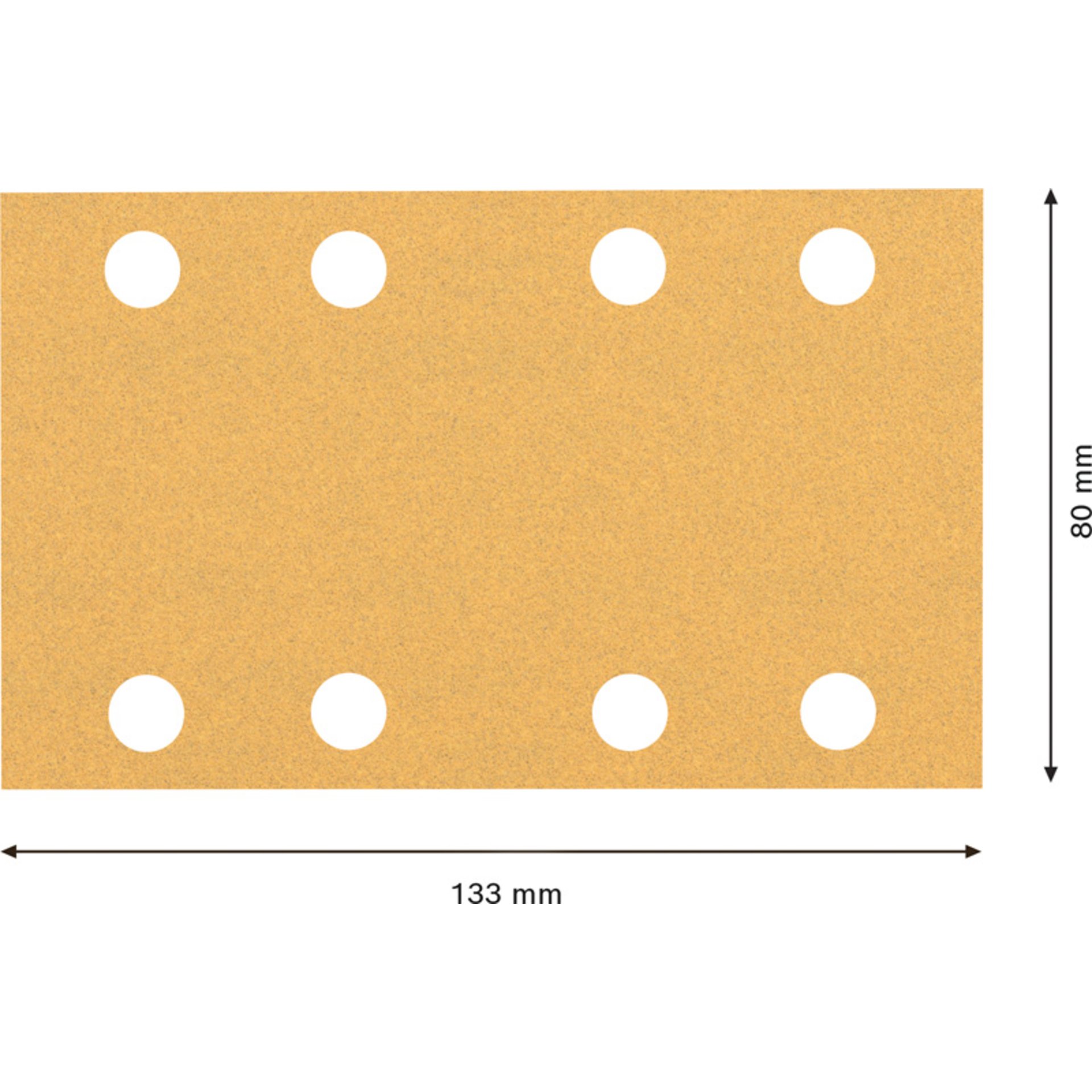 EXPERT C470 Schleifblatt, 80x133mm, K100, 8 Löcher, 10-tlg.