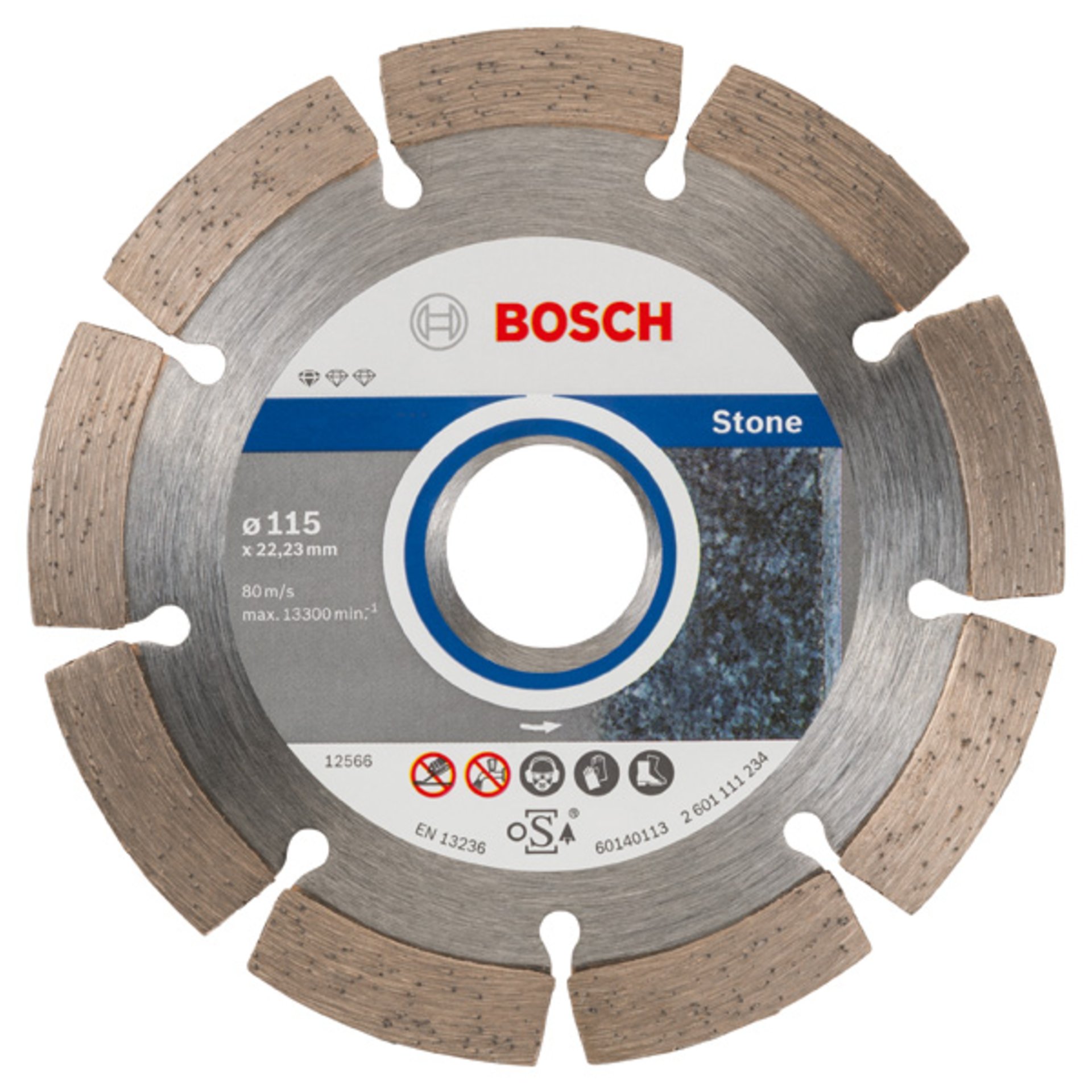 Diamanttrennscheibe Standard for Stone, 115 x 22,23 x 1,6 x 10 mm, 10er-Pack
