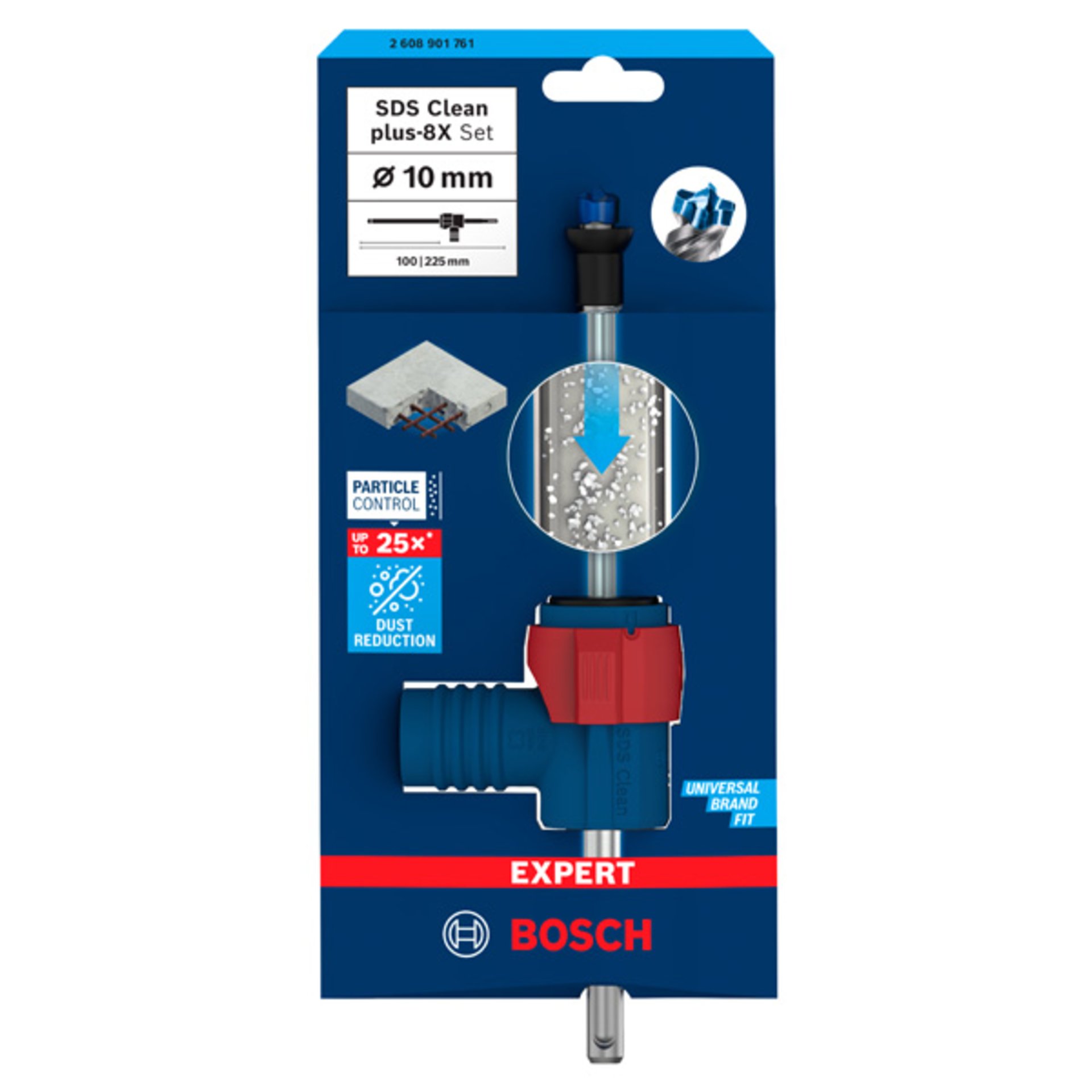 EXPERT SDS Clean plus-8X Hammerbohrer mit einem Anschluss, 10x100x225 mm