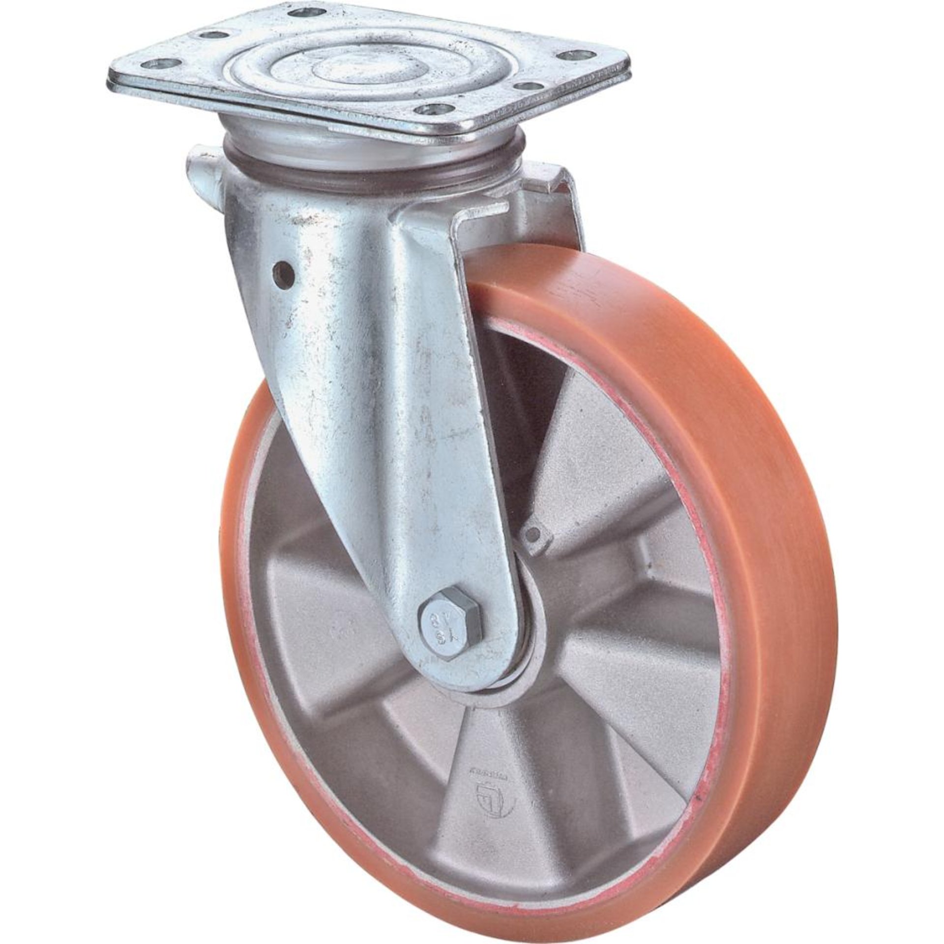 Lenkrolle 100mm N100.B90 Platte,Polyure Guss,KL N100.B90.102 BS ROLLEN