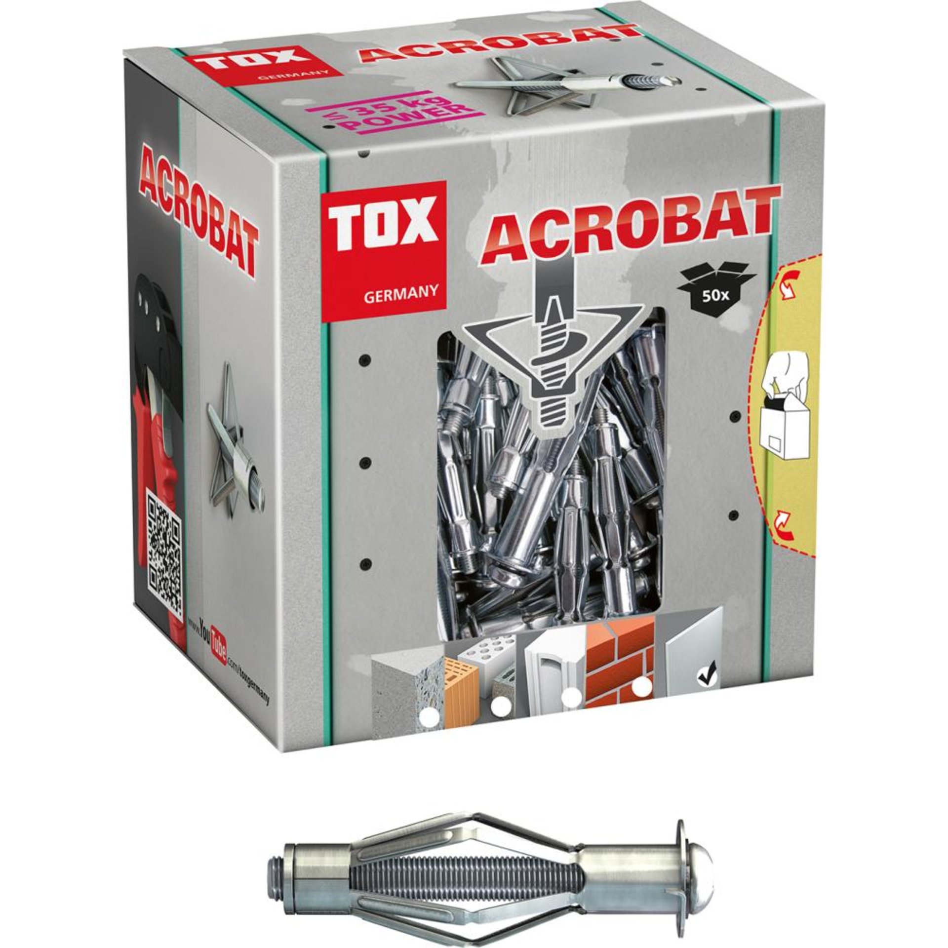 TOX Metall-Hohlraumdübel Acrobat M4/38 KT