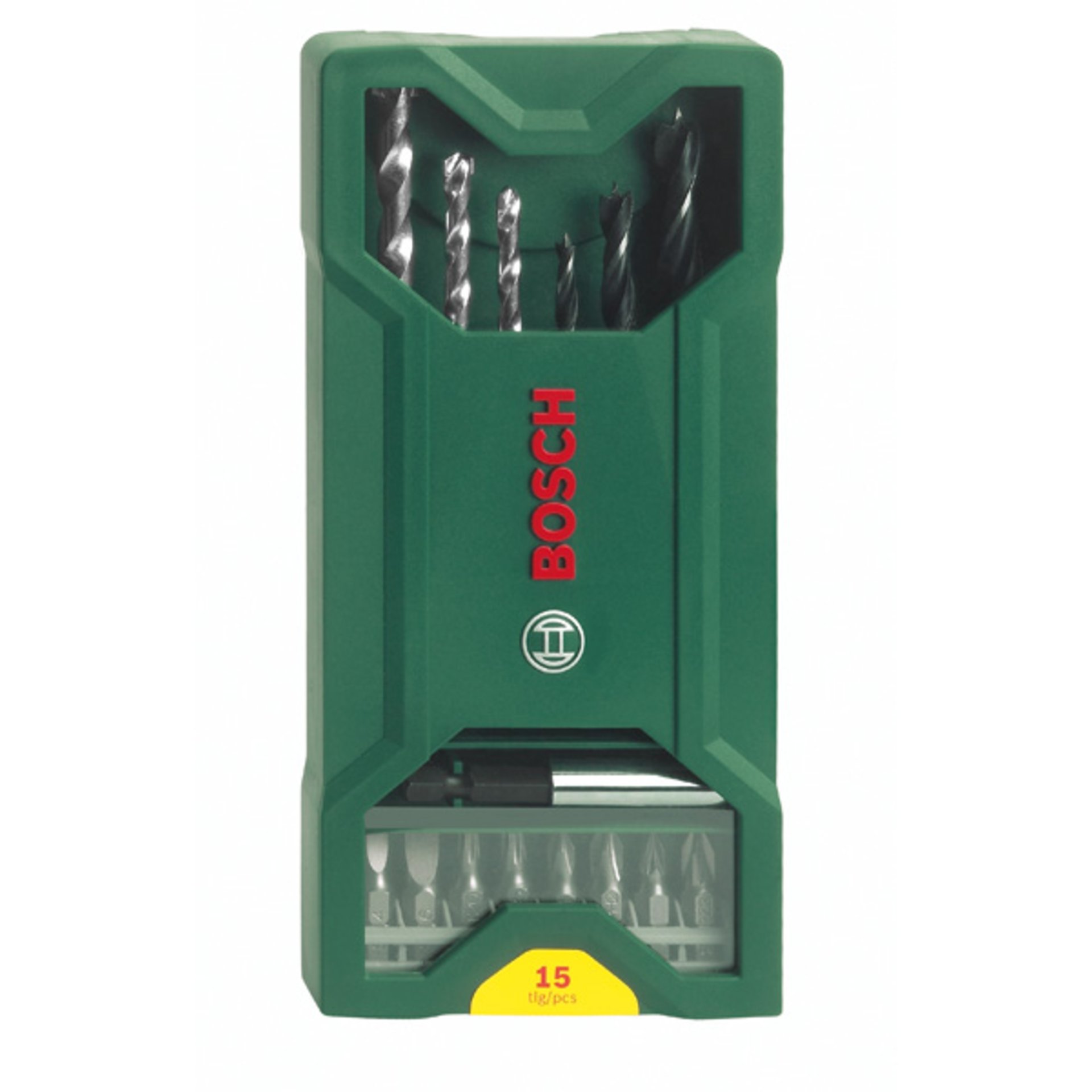 Mini-X-Line Mixed-Set, 15-teilig, 3 Stein-, 3 Holzbohrer, 8 Schrauberbits