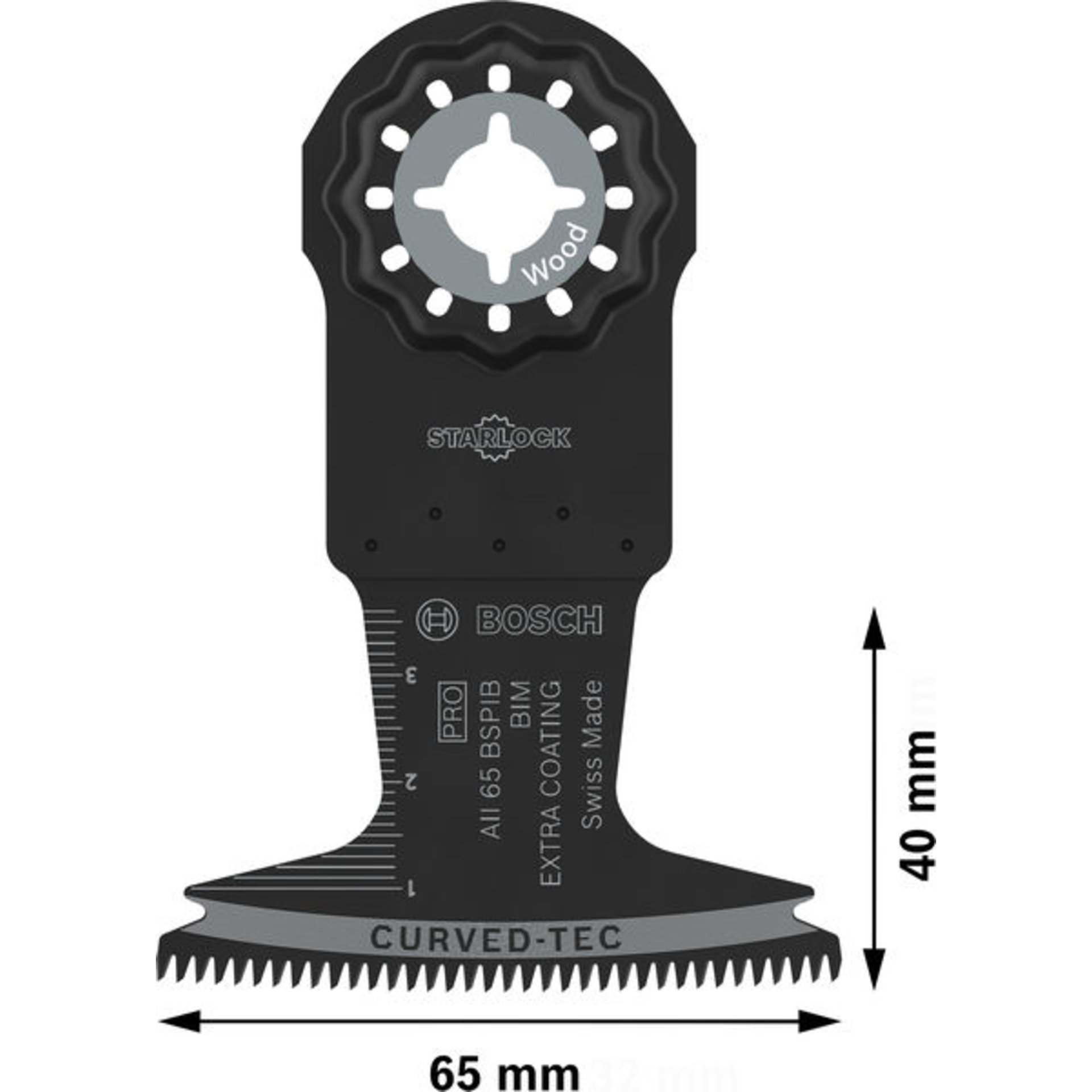 PRO AII 65 BSPIB Blatt für Multifunktionswerkzeuge, 65 x 40 mm, 5-tlg.