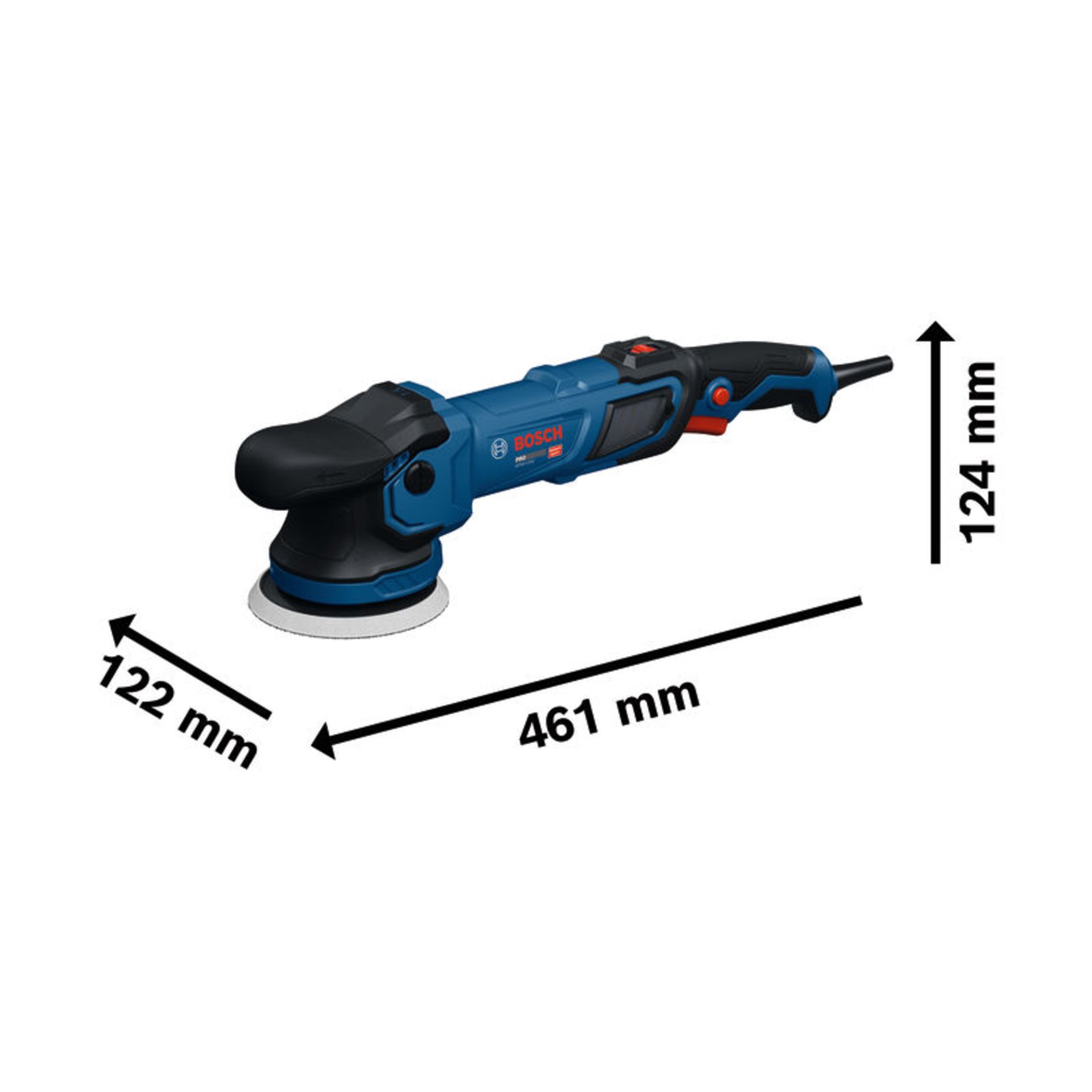 Polierer GPX9-125S, Schwamm 130 mm, Bosch Professional Werkzeugtasche