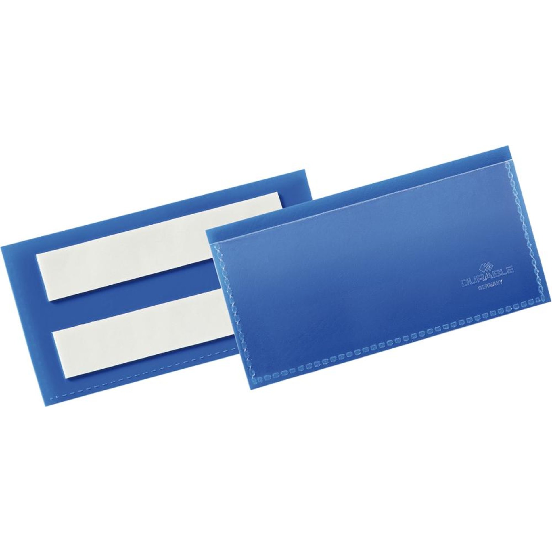 Etikettentasche B100xH38 mm blau, selbstklebend VE 50 Stück