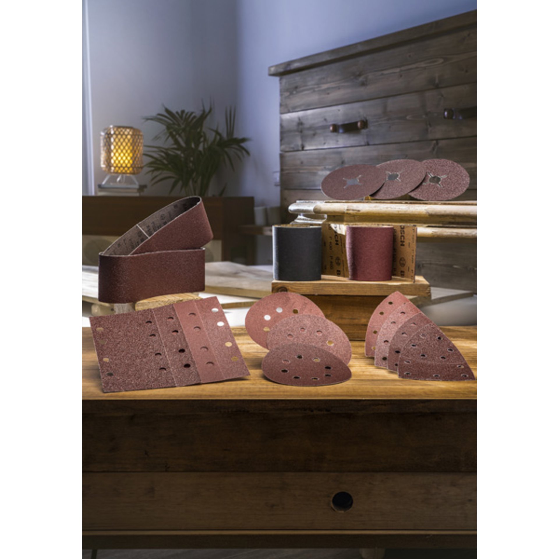 Schleifblatt-Set für Multischleifer, 25-teilig, 11 Löcher, 102 x 62 mm, 40 - 180