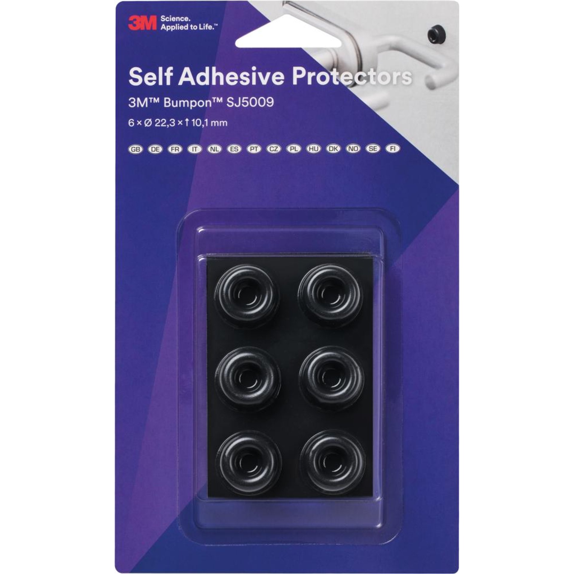 3M Bumpon Elastikpuffer 56 Stück 12,7x3,5mm Transparent, Mini-Pack