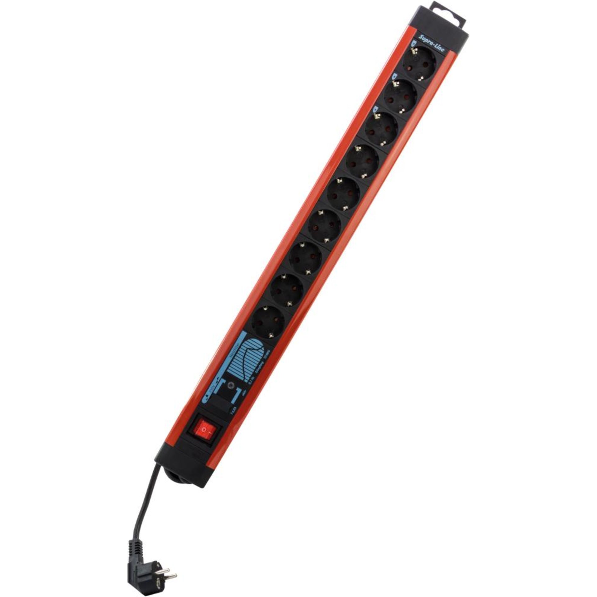PC Leiste mit Netzfilter SUPRA Line, 9-fach REV