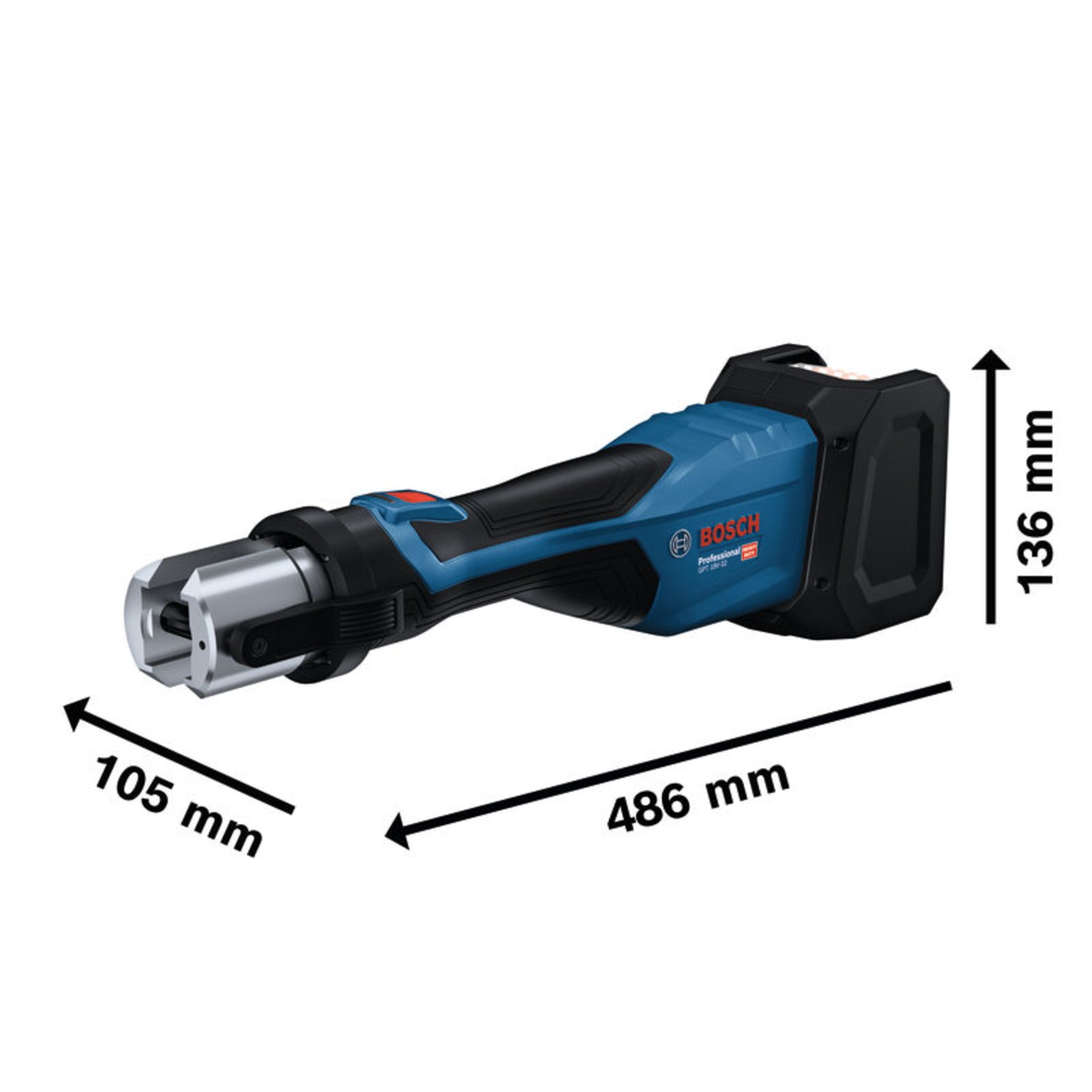 Akku-Presswerkzeug GPT 18V-32, 1 x XL-BOXX, Kit U