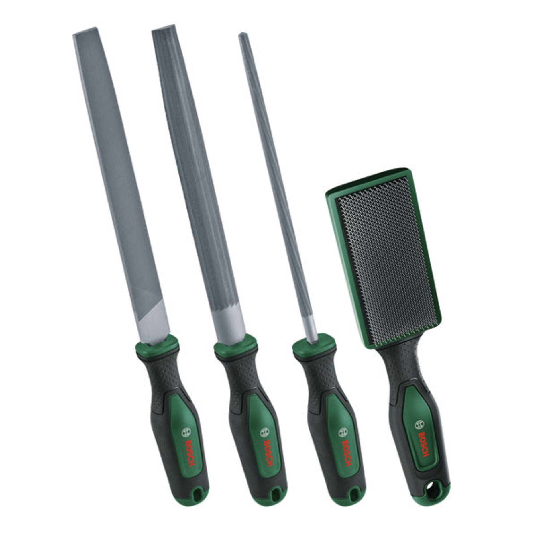 Handwerkzeuge Feilen-Set 200 mm / 8" mit Bürste, 4-teilig