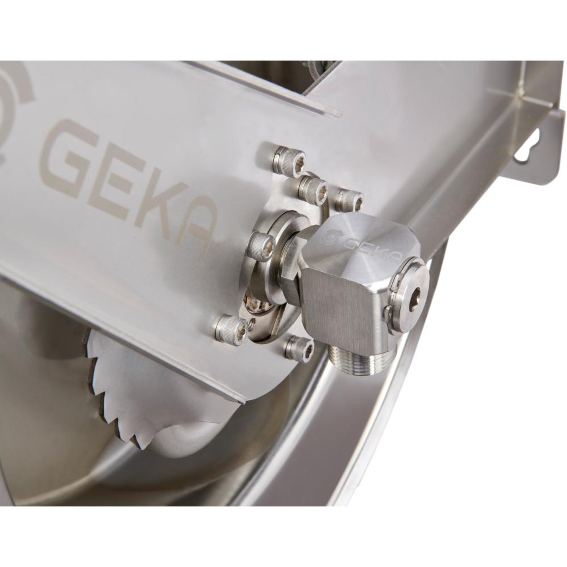 GEKA plus automatischer Schlauchaufroller EA15GSKEdelstahl, inkl. 11m EPDM-Schlauch 3/4" & Arm.