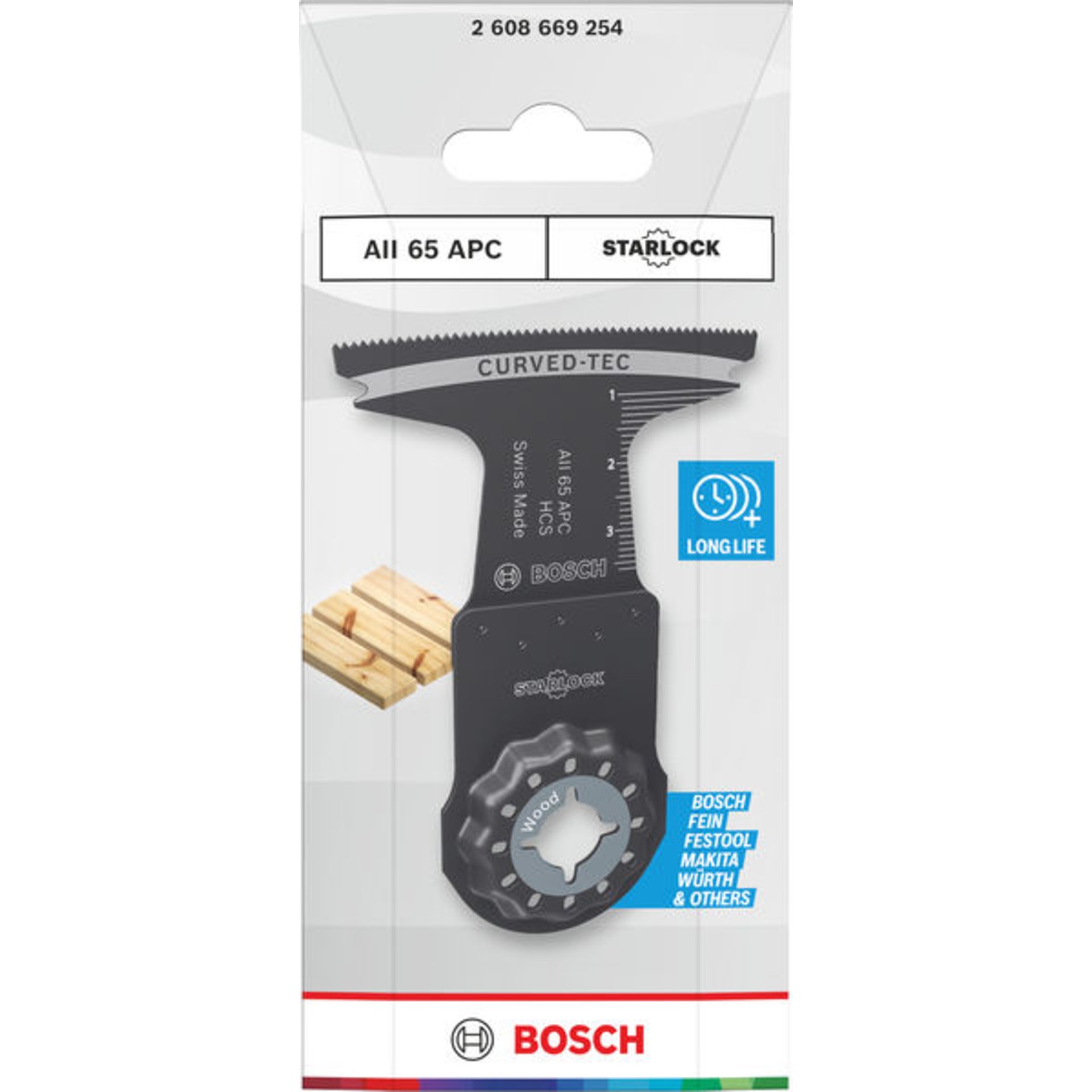 AII 65 APC Holz Tauchsägeblatt, Starlock, 65 x 40 mm