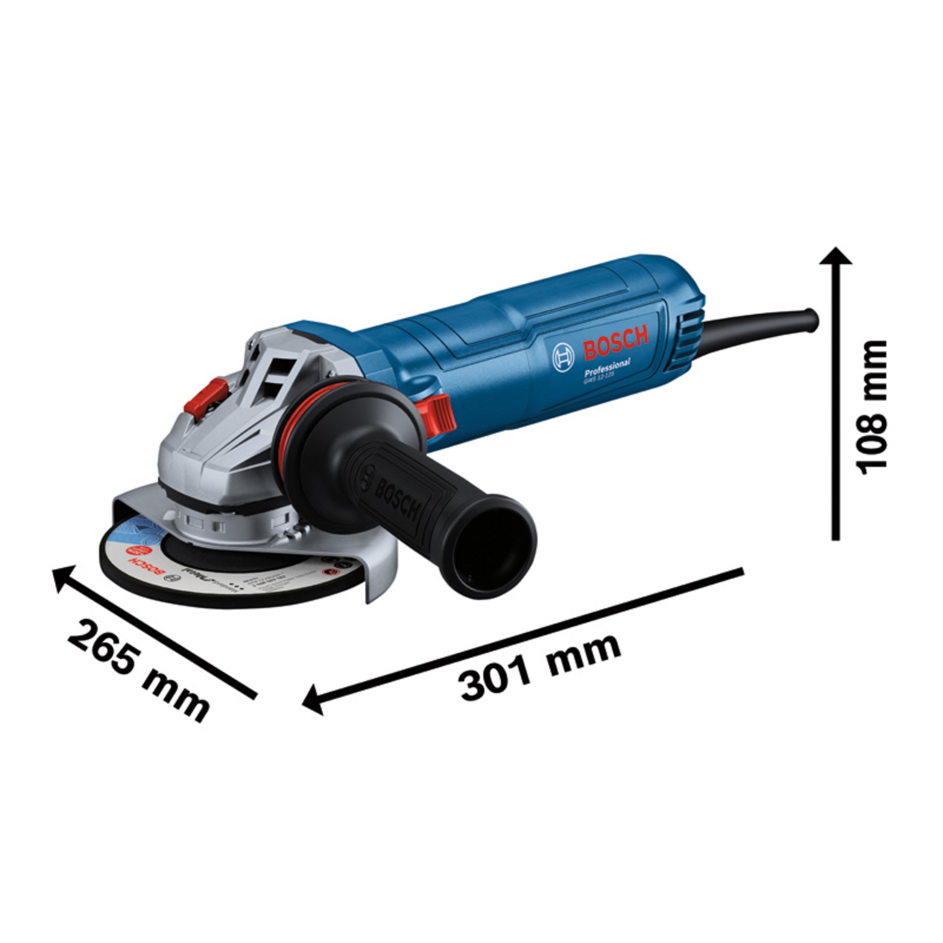 Winkelschleifer GWS 12-125, Zusatzhandgriff Vibration Control