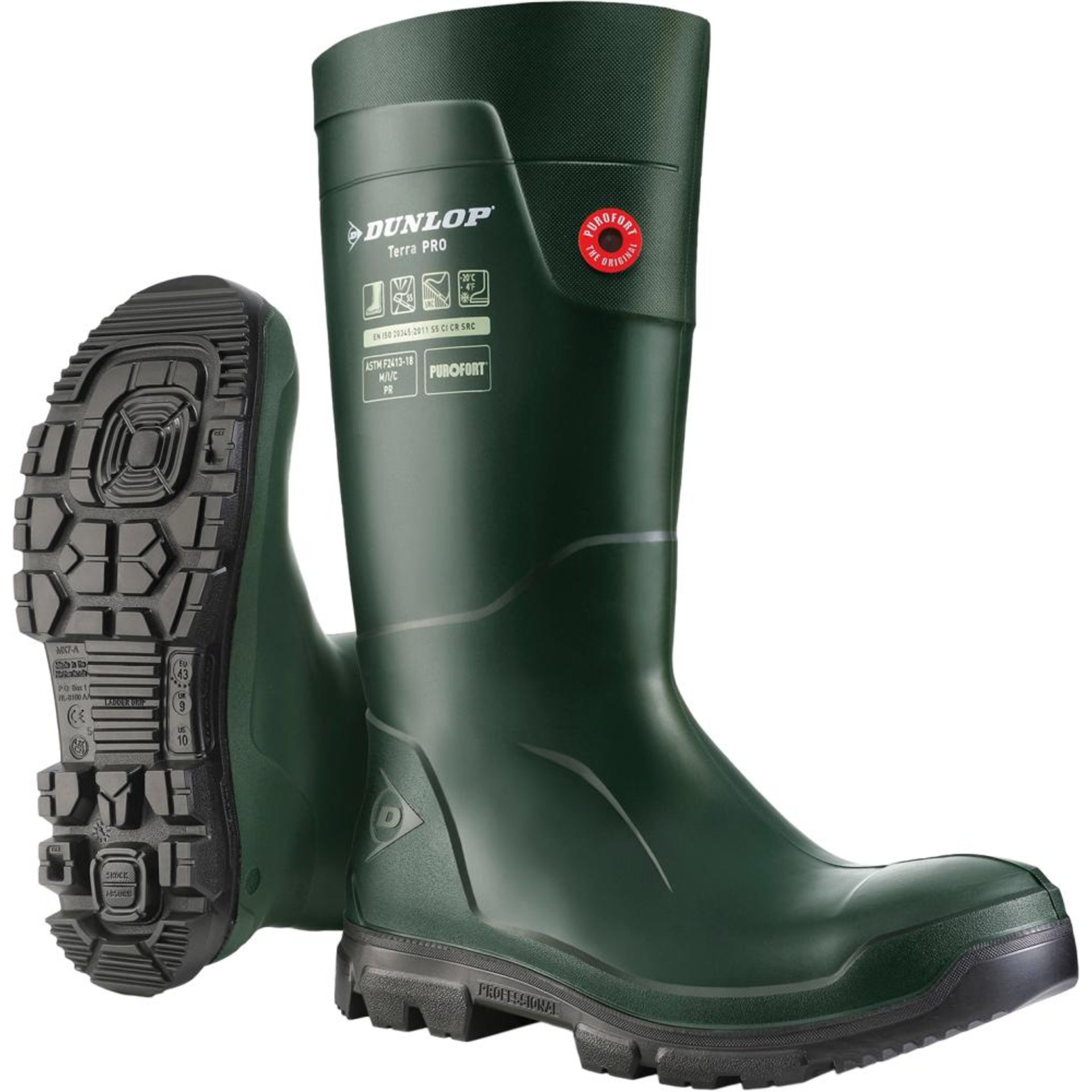 PUROFORT TerraPRO S5 SRC, Grün, Gr. 35 DUNLOP
