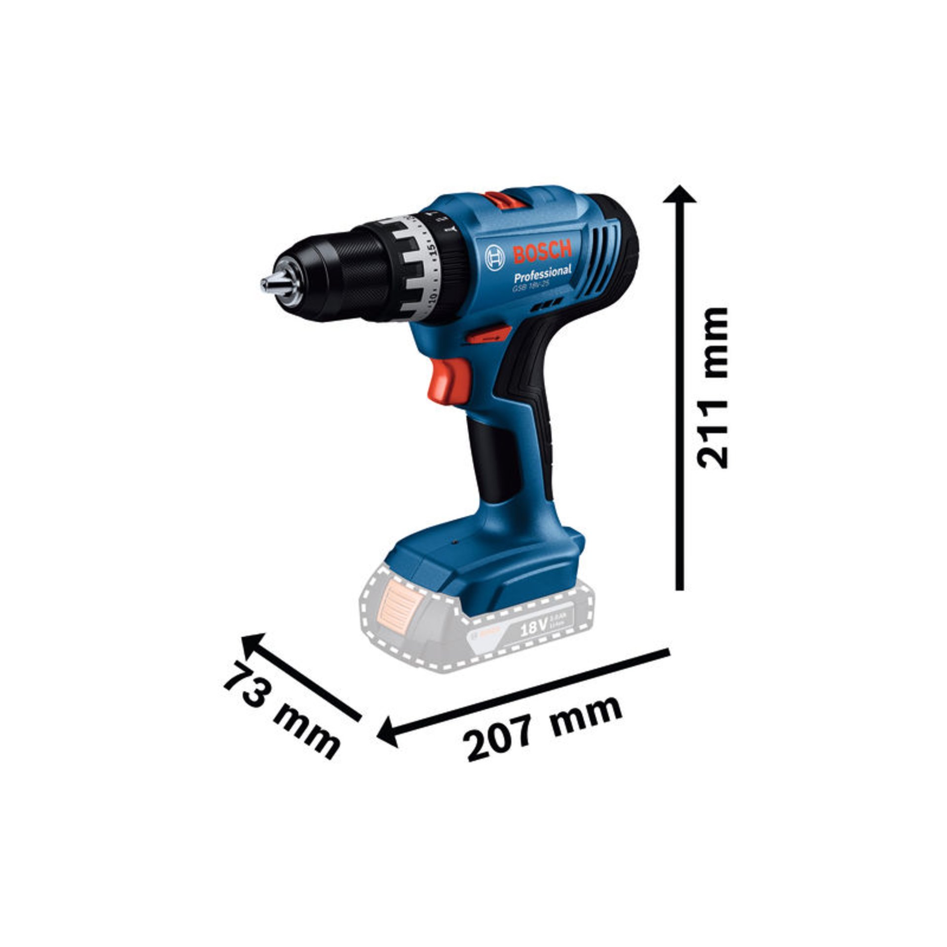 Combo Kit Set mit 3 18V-Werkzeugen: GSB + GBH + GWS + 2x GBA 4.0Ah + GAL18V-40
