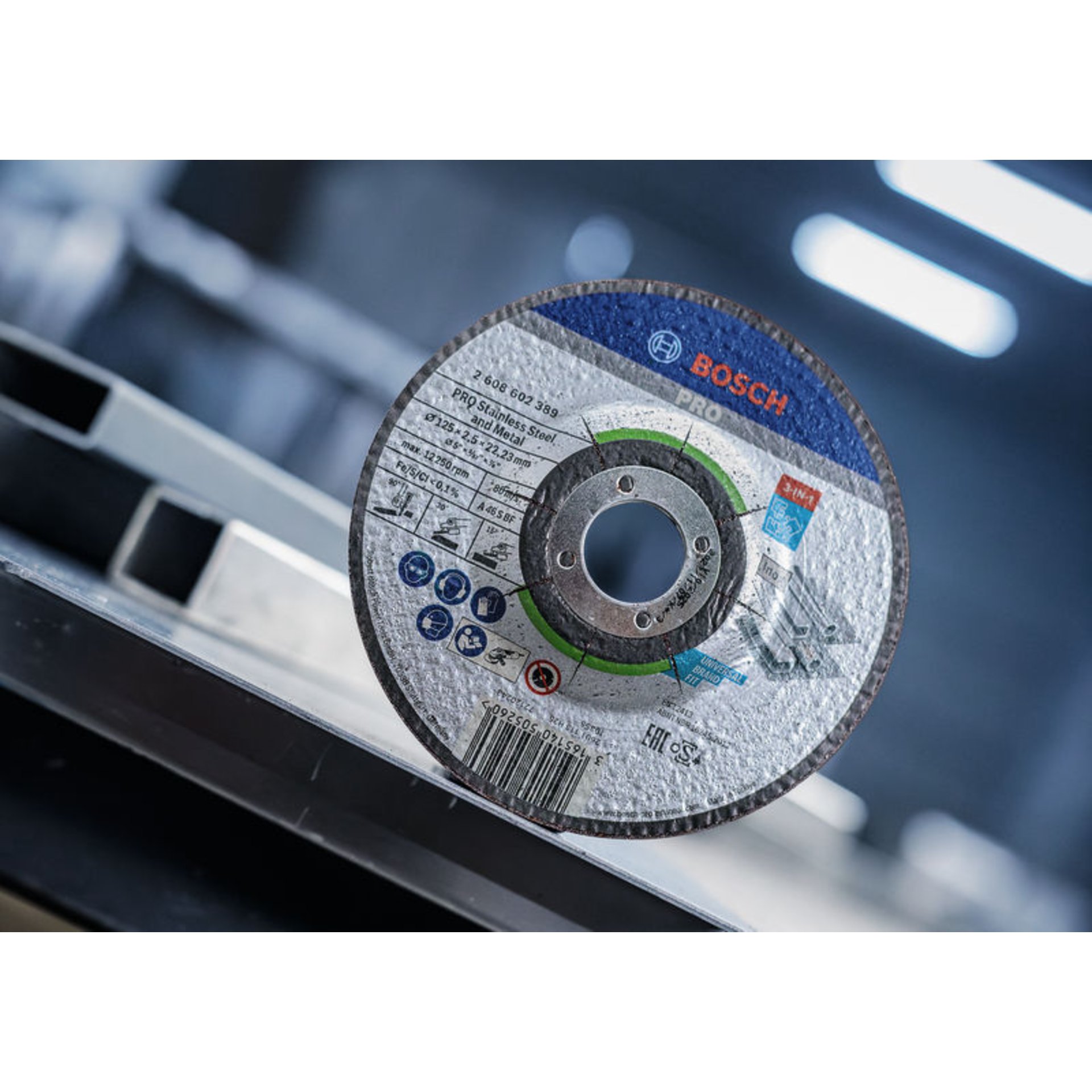 PRO Stainless Steel and Metal 3-in-1 Disc, 125 x 2,5 x 22,23 mm