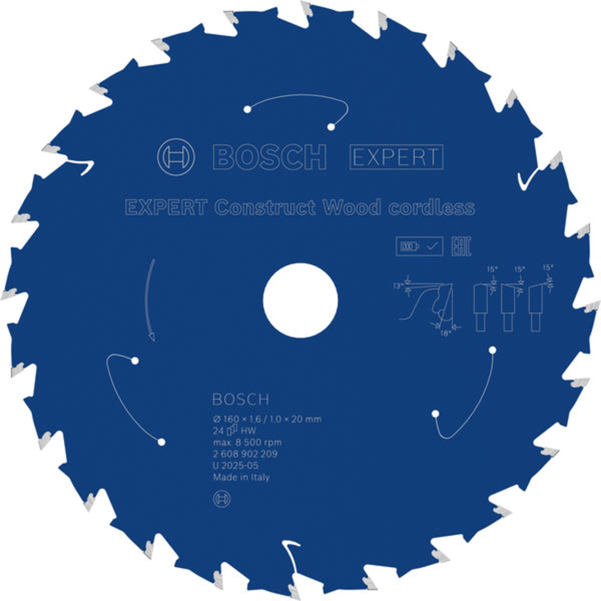 EXPERT Construct Wood Kreissägeblatt, 160x1,6x20 mm, T24