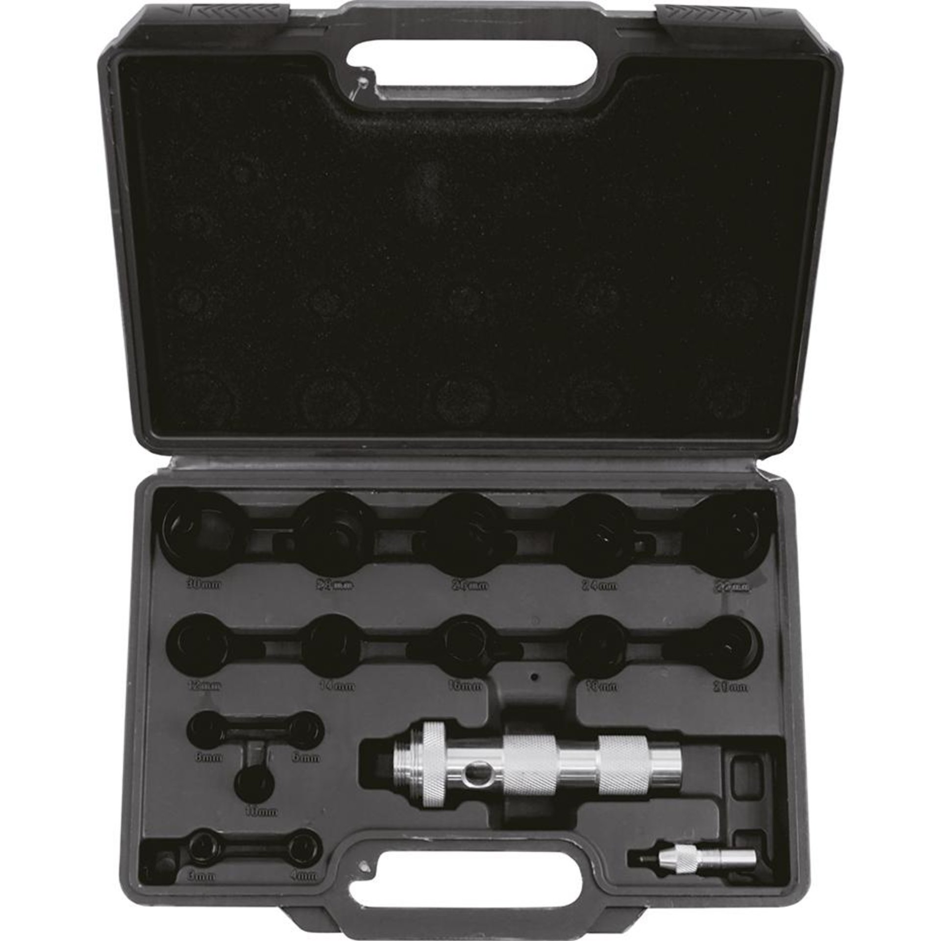 Locheisen-Satz 17tlg. 3-30mm im Kunststoffkoffer FORTIS
