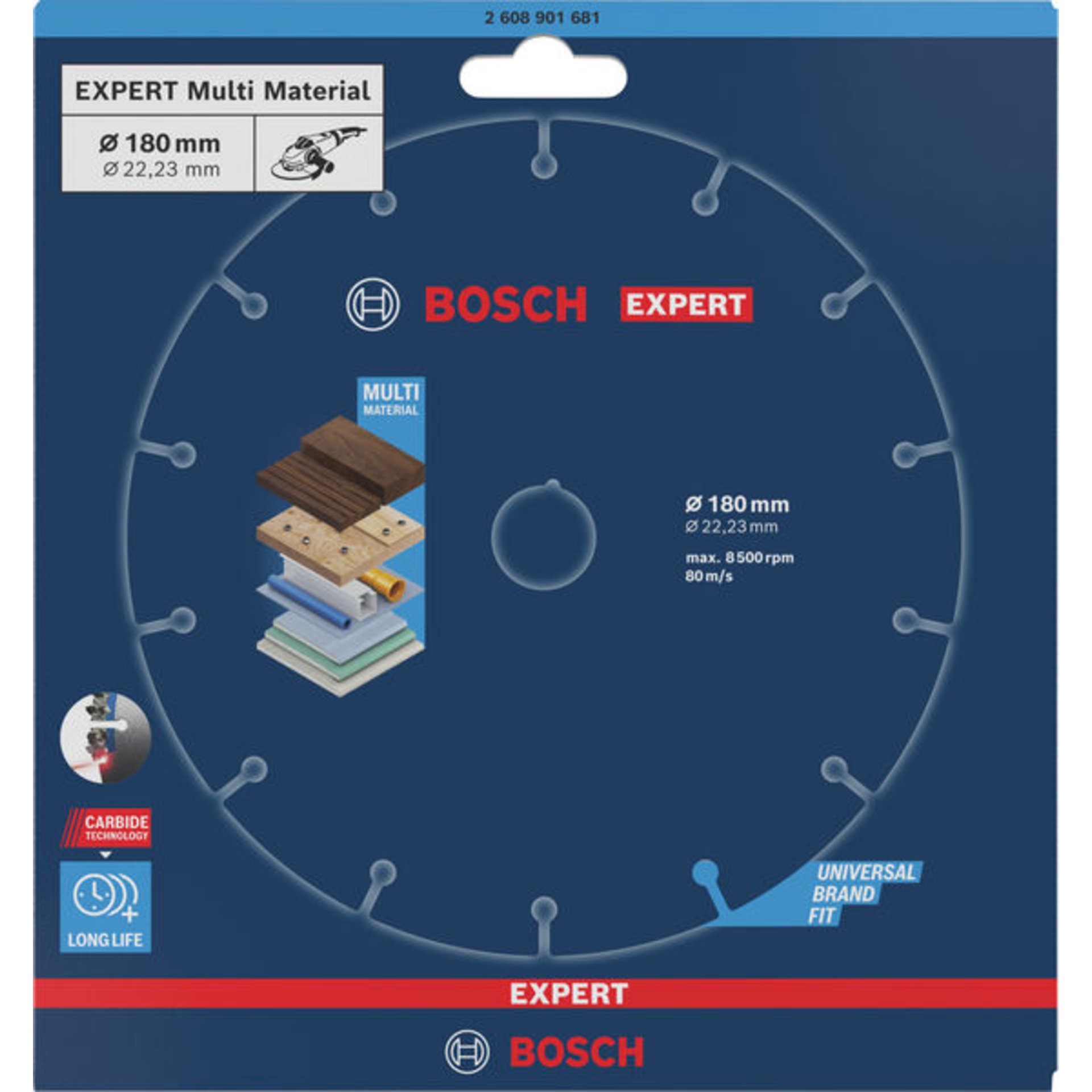 EXPERT Multi Material Carbide-Trennscheibe, 180 x 22,23 mm