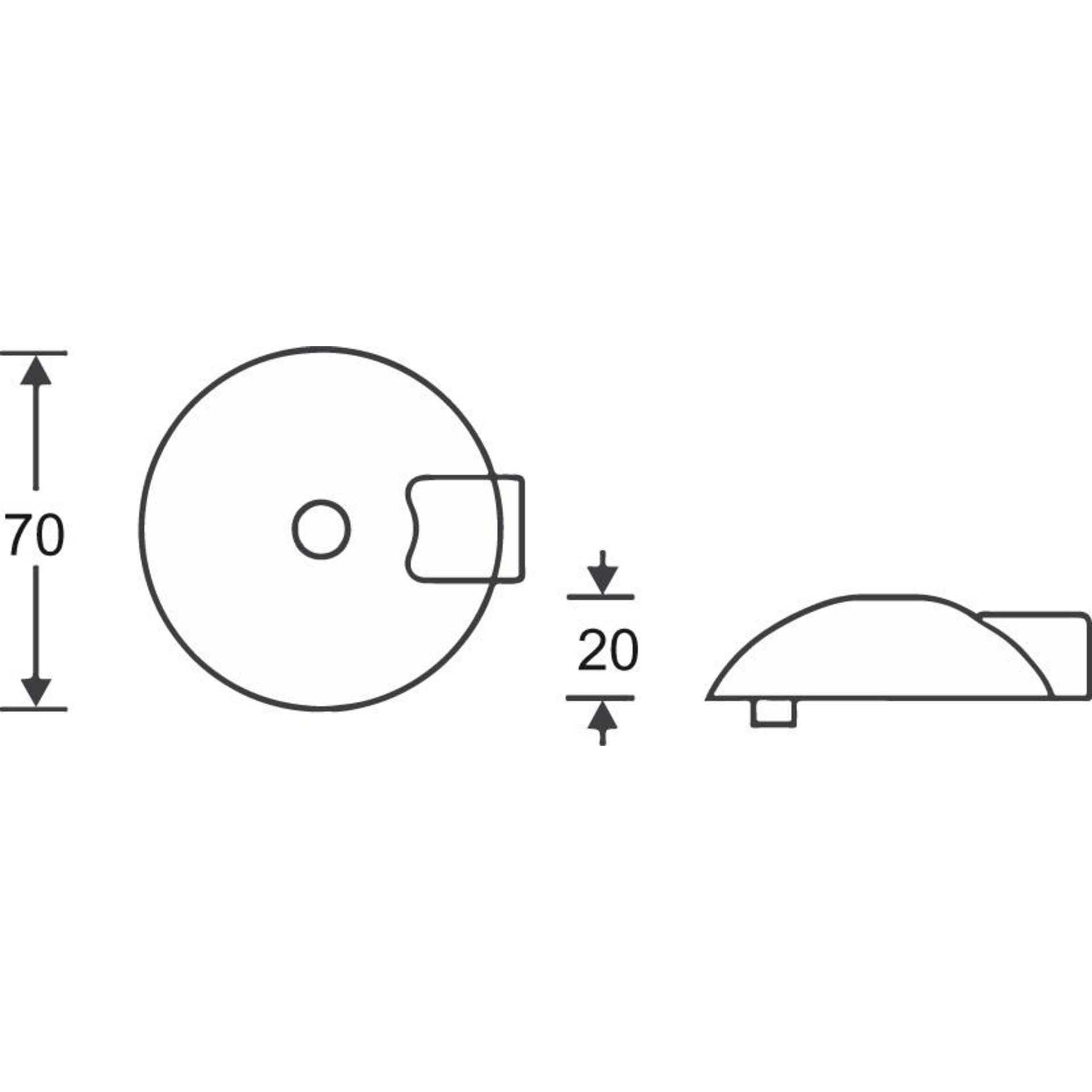 Boden-Türpuffer,20mm 0 38 3884,Alu F1,Ø70mm FSB