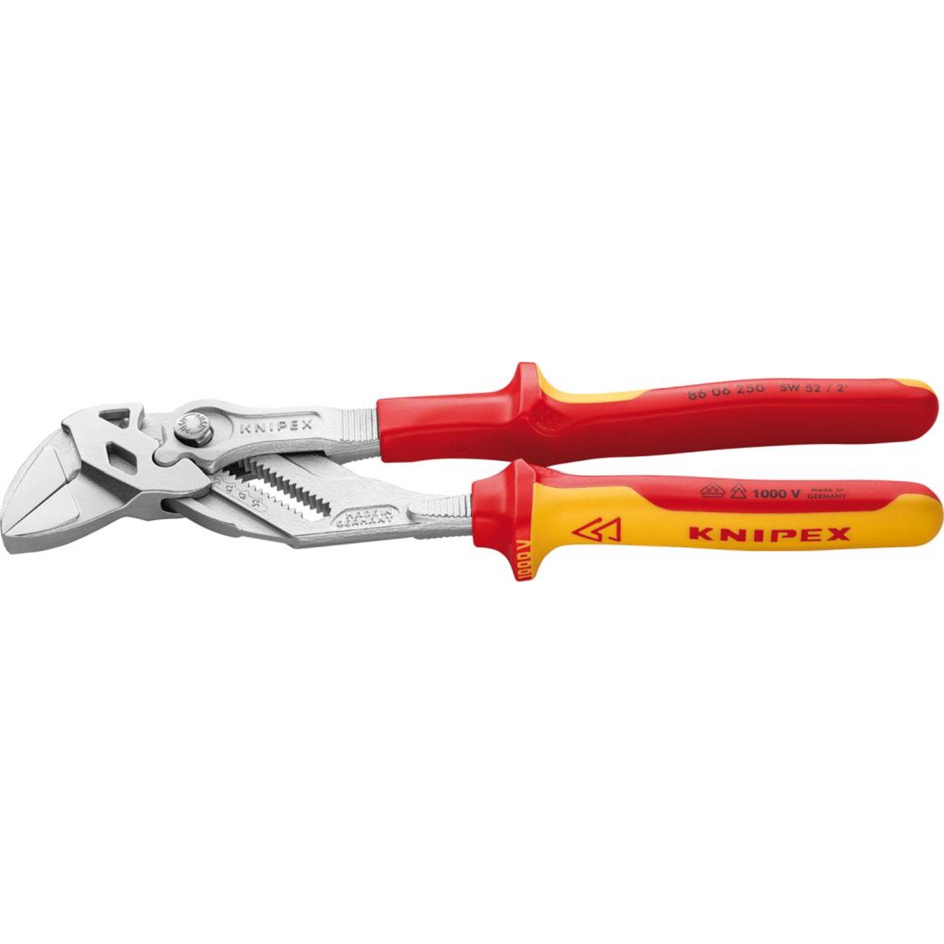 Zangenschlüssel VDE mit 2-Komponenten-Griffen 250mm KNIPEX