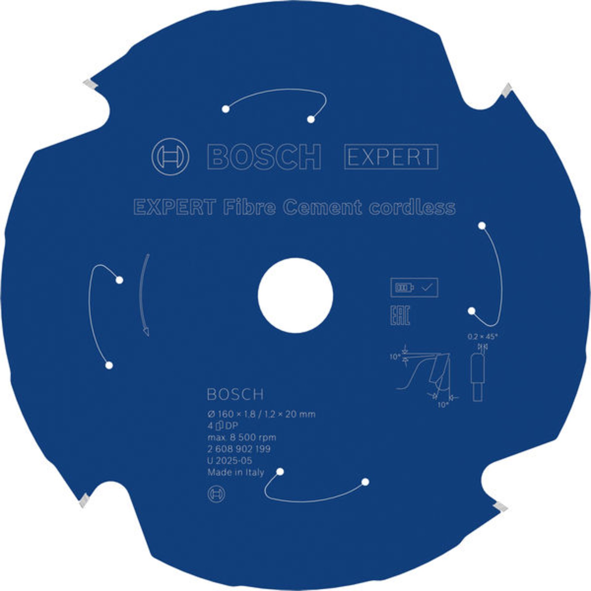 EXPERT Fiber Cement Kreissägeblatt, 160x1,8x20 mm, Z4
