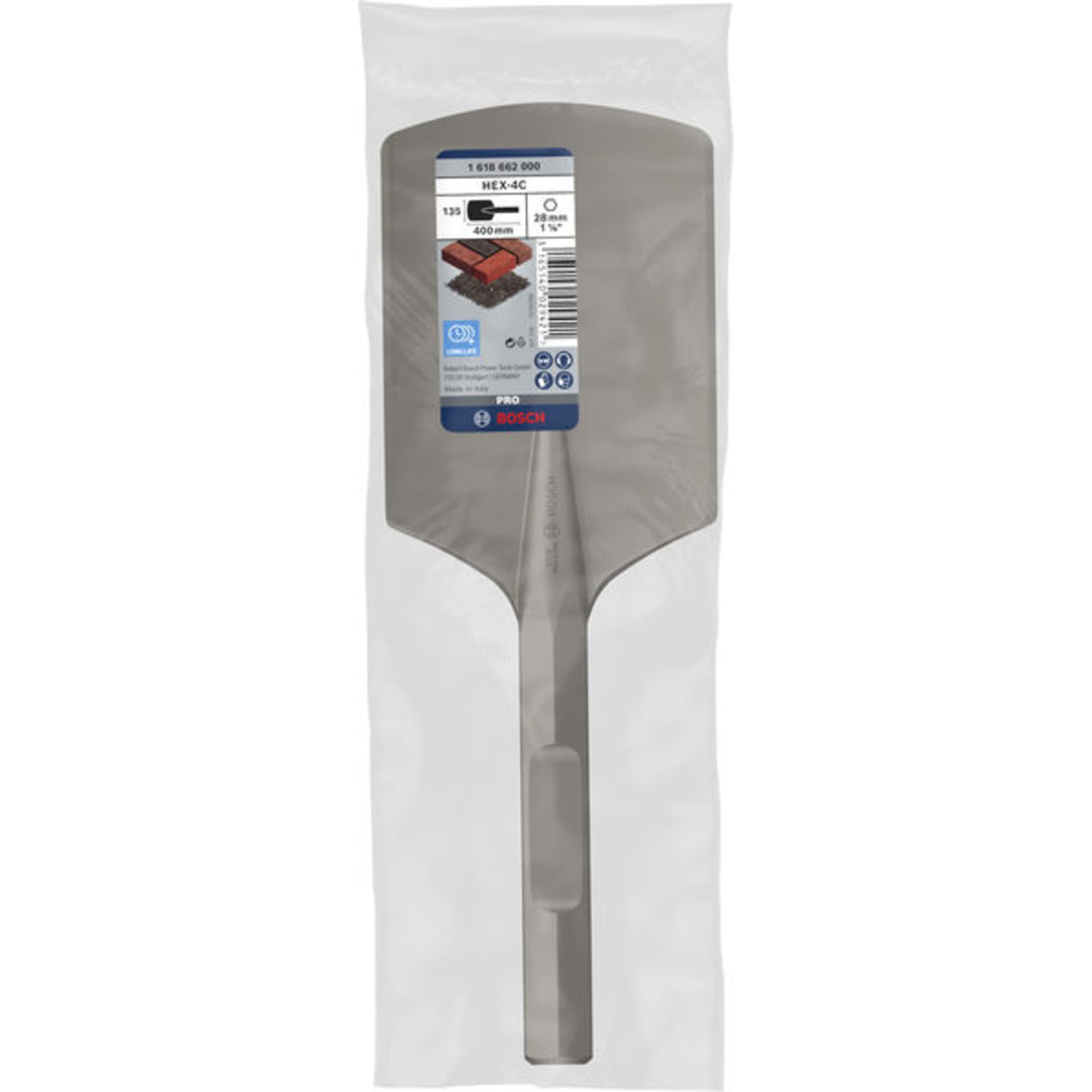 PRO HEX 28-4C Spatmeißel, gerundet, 135 x 400 mm