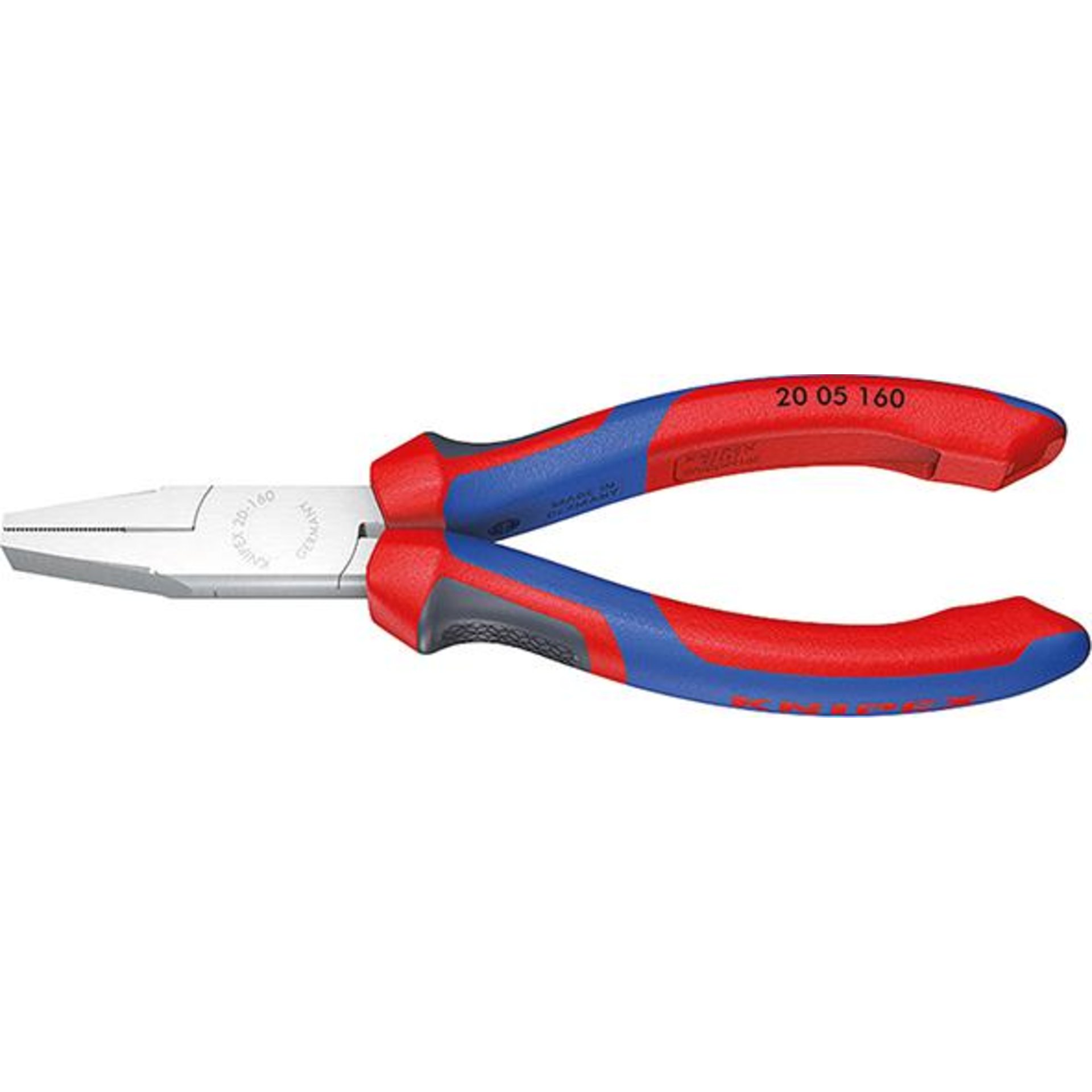 Flachzange verchromt mit Griffen mit PVC-Überzug 140mm KNIPEX