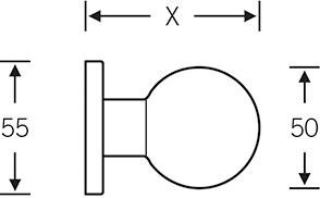 ZT-Türknopf, 0 23 0802, einseitig,a.Ros.rd,F69 ma