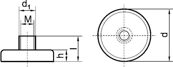 Flachgreifer-Magn. m.Gew.13 x 11,5mm Beloh