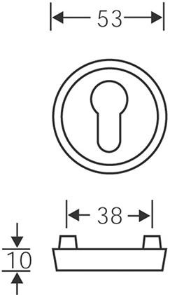 Schutzrosette PZ + 1735 7392, Alu F1