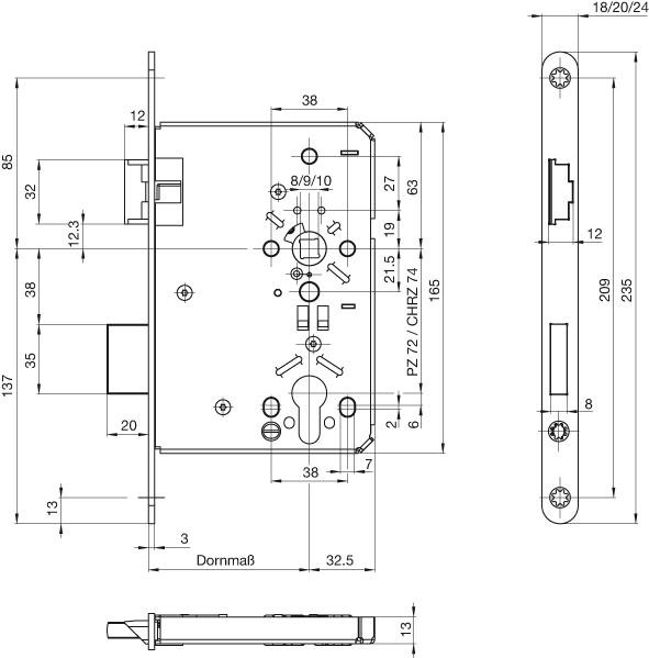 Beh-ES,PZ,65/72/820 rd.B-0615,m.W.,DL,ER matt