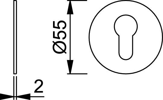 Paar Rosette E849NS-WC F69 , 35-45