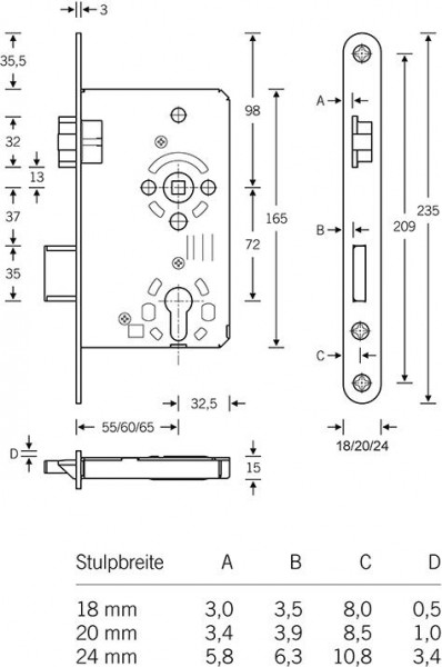 ES 24 PZW FR 20/55-72-08 RS EST rd. Kl.4 Flüsterf.