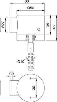 KWS 1015 Türfeststeller silber elox. Dauermagnet