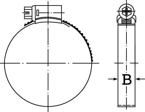 Schlauchschelle DIN3017 W2, 9mm 10-16mm IDEAL-Schlemper