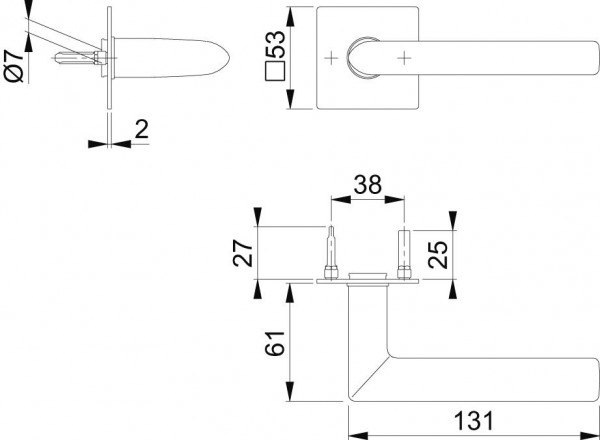 Drückerpmit Ros.StockholmE1140Z/848N