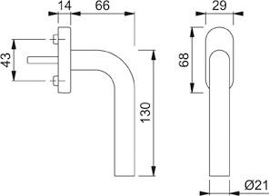 Fenstergriff E050 /U30,F69 NA7503,35