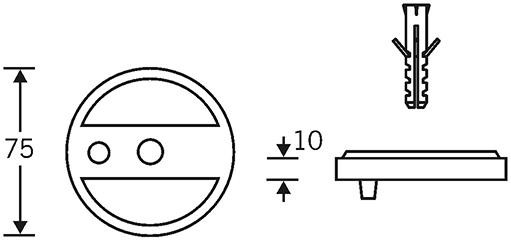 Boden-Türpuffer,10mm 0 38 3884,Alu+F.schw.9005