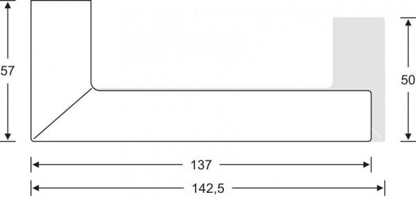 Türdrückerlochteil ASL 10 1076